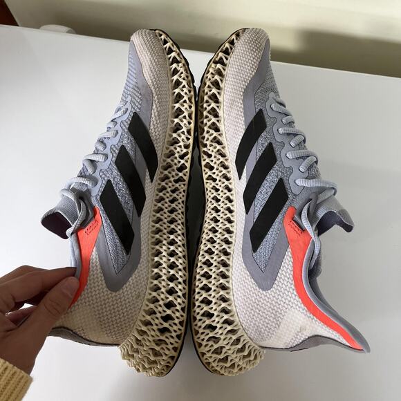 adidas 4DFWD Shoes Mens Size 12 Gray Black Orange 3D Lattice Midsole Running - Picture 3 of 11